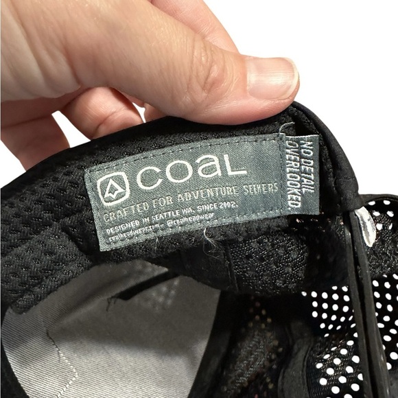 Coal Patch Snapback Mesh Back Trucker Hat Black One Size Adjustable Outdoor - Picture 6 of 7